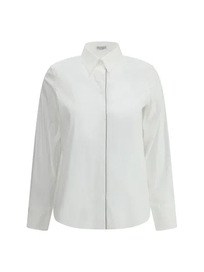 BRUNELLO CUCINELLI BRUNELLO CUCINELLI WOMEN SHIRT WITH EMBELLISHMENTS