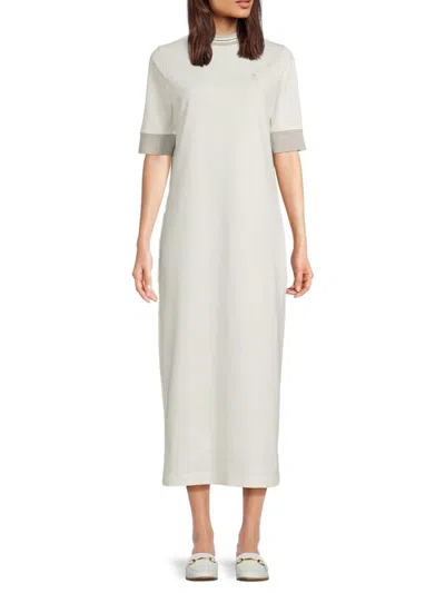 Brunello Cucinelli Women's Short-sleeve Maxi Shirtdress In White
