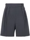 Brunello Cucinelli Tropical Wool Blend Bermuda Shorts In Grey
