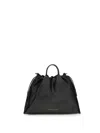 Brunello Cucinelli Large Soft Leather Mellow Shopper Bag In Black