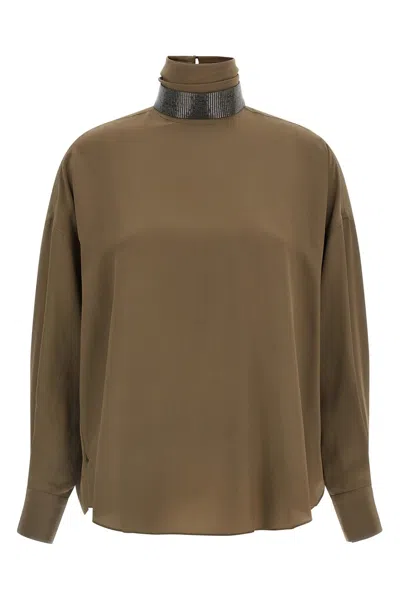 BRUNELLO CUCINELLI BRUNELLO CUCINELLI WOMEN SILK BLOUSE