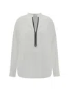 Brunello Cucinelli Women Silk Blouse In White