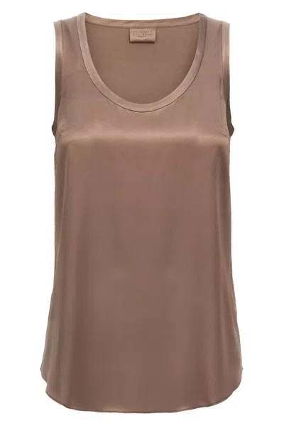 BRUNELLO CUCINELLI BRUNELLO CUCINELLI WOMEN SILK TOP