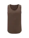 Brunello Cucinelli Silk Top In Brown