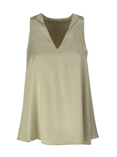 BRUNELLO CUCINELLI BRUNELLO CUCINELLI WOMEN SILK TOP WITH MONILI