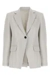 Brunello Cucinelli Single-breasted Blazer In Gray