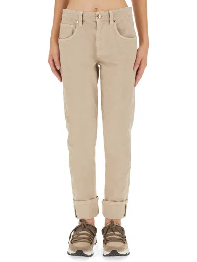 Brunello Cucinelli Women Skinny Fit Jeans In Cream