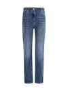 Brunello Cucinelli Embellished Skinny Cotton Jeans With Contrast Stitching In Blue
