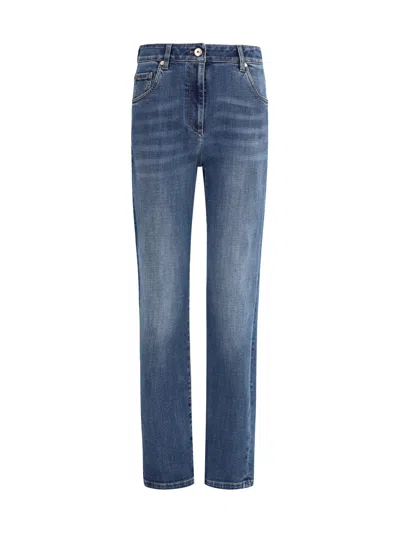 Brunello Cucinelli Women Skinny Jeans In Blue