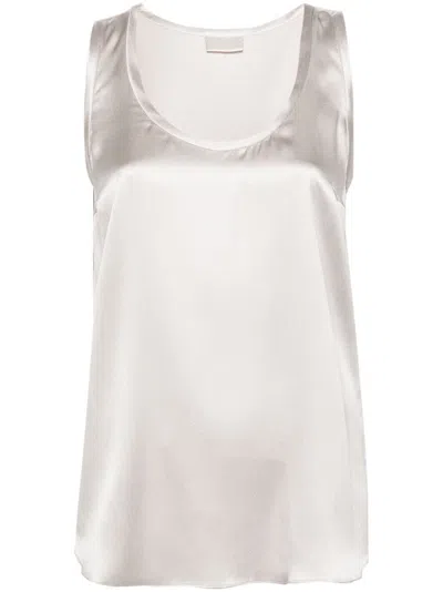 Brunello Cucinelli Women Sleveless Blouse In Beige