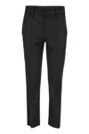 Brunello Cucinelli High Embellished Waist Plain Crop Trousers In Black