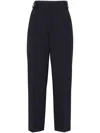 Brunello Cucinelli Women Slouchy Tapered Trousers Blue In Black