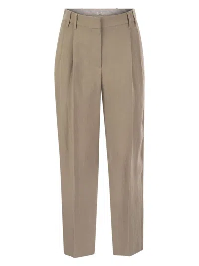 Brunello Cucinelli Women's Slouchy Trousers In Desert