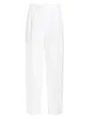 Brunello Cucinelli Viscose And Line Trousers In White