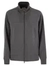 Brunello Cucinelli Women's Smooth Cotton Fleece Topwear With Ribbed Collar Precious In Multicolor