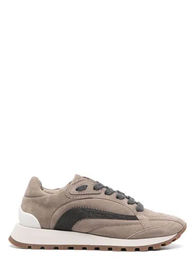 Brunello Cucinelli Women's Sneakers In Brown