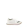Brunello Cucinelli Suede And Techno Low-top Sneakers In White