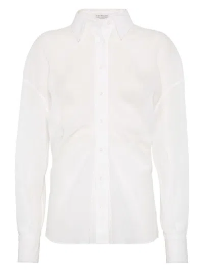 Brunello Cucinelli Women's Soft Cotton Shirt For Comfort