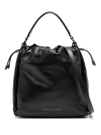 BRUNELLO CUCINELLI BRUNELLO CUCINELLI WOMEN SOFT LEATHER BUCKET BAG