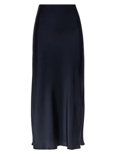Brunello Cucinelli Women's Soft Techno Satin Fluid Pencil Skirt In Blue