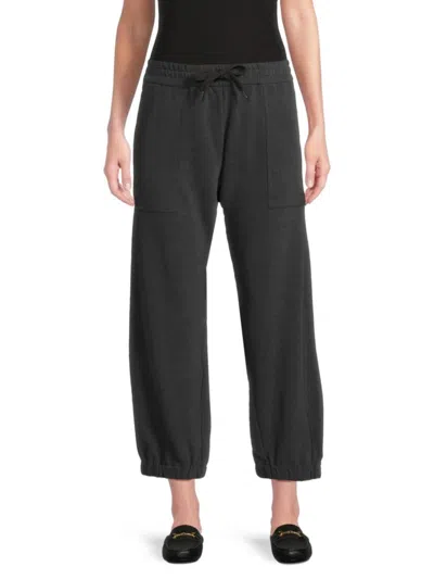 Brunello Cucinelli Women's Solid Cropped Cotton Pant In Gray