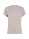 Brunello Cucinelli Women's Sparkling Cashmere And Silk Lightweight Sweater In Antique Pink