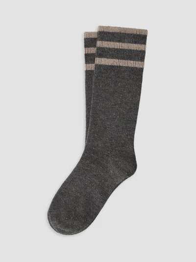 Brunello Cucinelli Women's Sparkling Cashmere Knit Socks In Gray