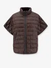 Brunello Cucinelli Women Sparkling Down Jacket With Monili Detail In Brown