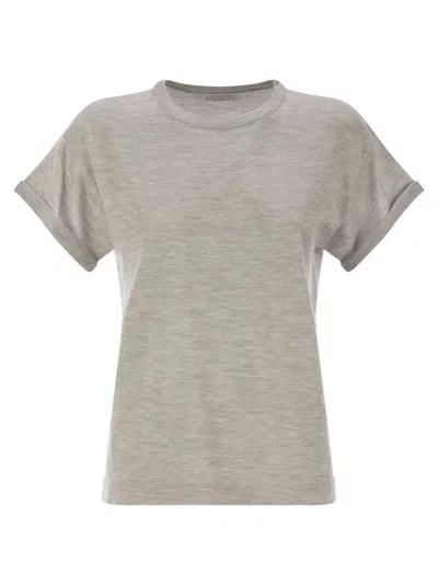 Brunello Cucinelli Women Sparkling Lightweight Cashmere And Silk Sweater