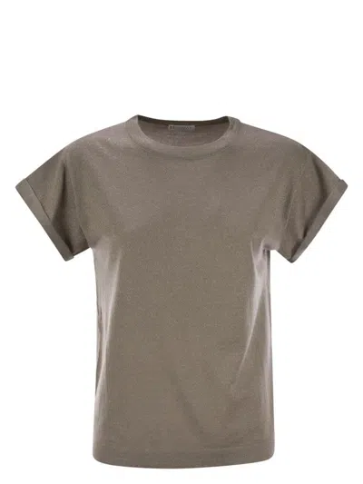 BRUNELLO CUCINELLI WOMEN'S SPARKLING LIGHTWEIGHT CASHMERE AND SILK SWEATER