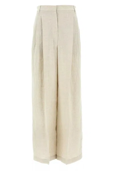 Brunello Cucinelli Women Sparkling Pants In Cream