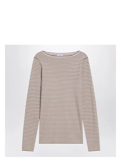 BRUNELLO CUCINELLI WOMEN'S SPARKLING STRIPED SWEATER