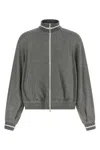 Brunello Cucinelli Shimmering Long Sleeves Ribbed Sweatshirt In Gray
