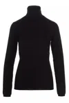Brunello Cucinelli Cashmere Blend Lurex Rib Knit Sweater In Black