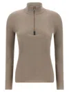 Brunello Cucinelli Beige Wool Knit Turtleneck Sweater In Brown