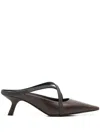 Brunello Cucinelli Women's Square Pointed Sandals In Brown