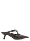 Brunello Cucinelli Women's Square Pointed Sandals In Brown