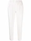 Brunello Cucinelli Acetate And Silk Blend Pants With Elastic Waistband In Multicolor