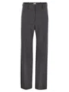 Brunello Cucinelli Drawstring Wool Blend Trousers In Black
