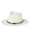 Brunello Cucinelli Beige Monile Textured Fedora Hat In White