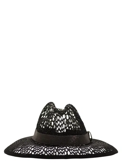 Brunello Cucinelli Women's Straw Hat With Precious Band In Black