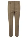 Brunello Cucinelli Women's Stretch Cotton Cover-up Wide Corset Trousers With Necklace In Brown