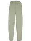 Brunello Cucinelli Women Stretch Cotton Gabardine Baggy Belted Pull On Pants In Multicolor