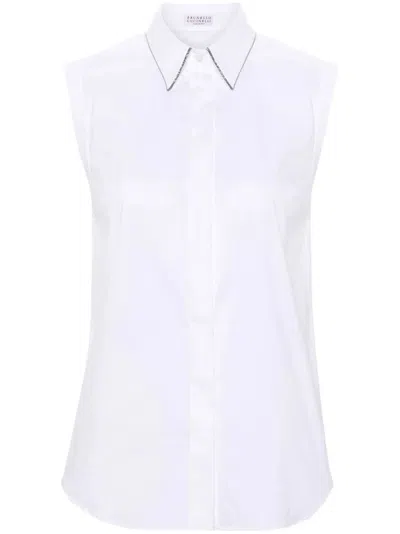 BRUNELLO CUCINELLI BRUNELLO CUCINELLI WOMEN STRETCH POPLIN SHIRT