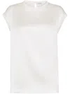 Brunello Cucinelli Silk Satin Top In Multicolor