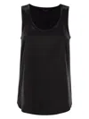 Brunello Cucinelli Silk Top In Black