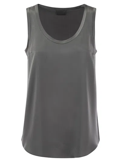 BRUNELLO CUCINELLI BRUNELLO CUCINELLI WOMEN STRETCH SILK SATIN TOP