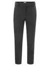 Brunello Cucinelli Women's Stretch Virgin Wool Cigarette Trousers With Jewellery In Multicolor