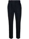 Brunello Cucinelli Elasticated Waist Straight Leg Trousers In Blue