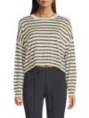 Brunello Cucinelli Women's Striped Cashmere-blend Sweater In Neutral